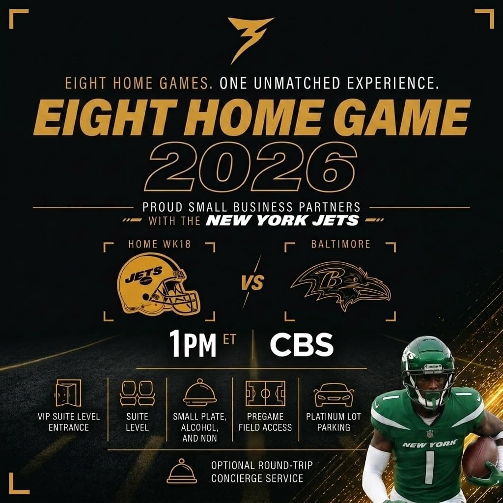 Jets vs Baltimore Ravens — Week 18 Skybox Package